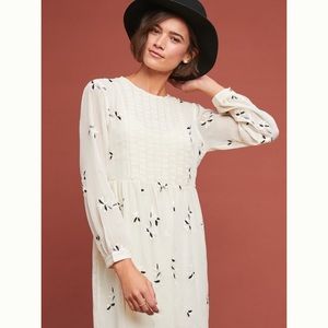 NWOT Anthropologie Feuille Embroidered Dress